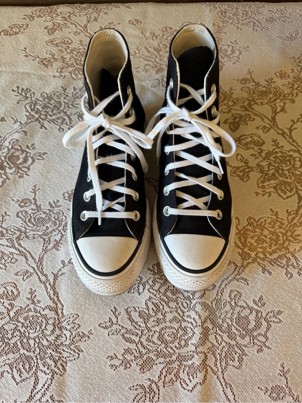 Converse Black & White High Top Sneakers - Picture 2 of 5